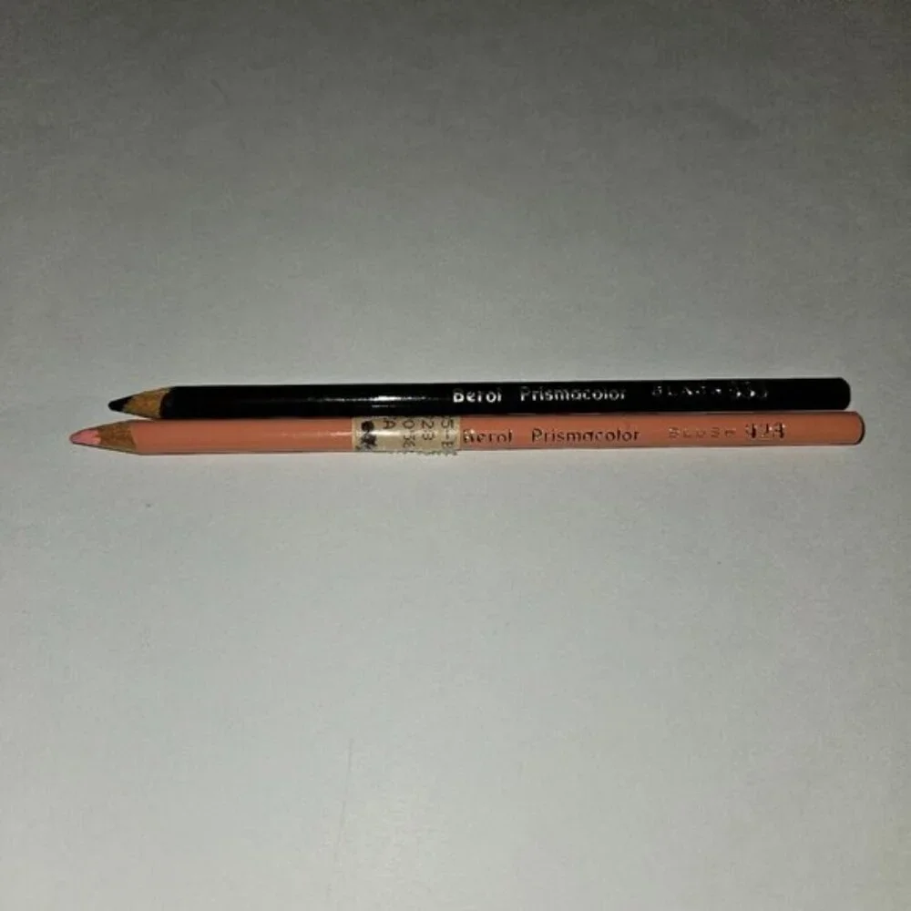 2 VTG Berol Prismacolor Colored Pencil Lot Blush 928 Black 935